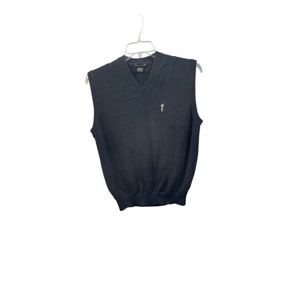 Fairway Outfitters Mens Vest Golf Sleeveless‎ V Neck Sweater Black Large - Picture 4 of 7